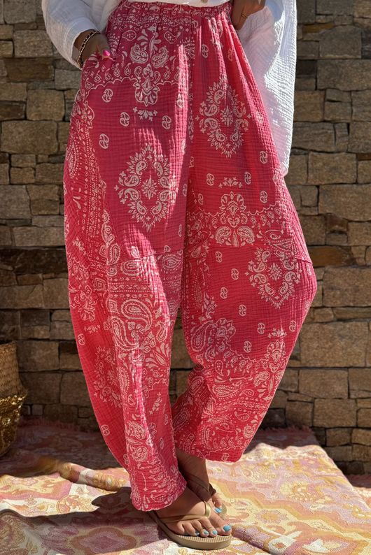 Hush Pillow Cotton Bandana B Classic Barrel Pant Miami Pink